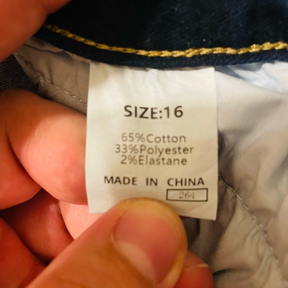 Navy Women's Straight Leg Jeans - Picture 6 of 8